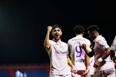 Luis Esteves Liga Portekiz maçında FC Alverca ve Gil Vicente FC (Maciej Rogowski / Ball Raw Images) takımları arasında gol üstüne gol atarken görüldü.)