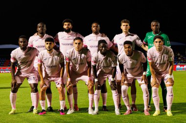 Gil Vicente takımı Liga Portekiz maçı sırasında FC Alverca ve Gil Vicente FC (Maciej Rogowski / Ball Raw Images) takımları arasında görüldü.)