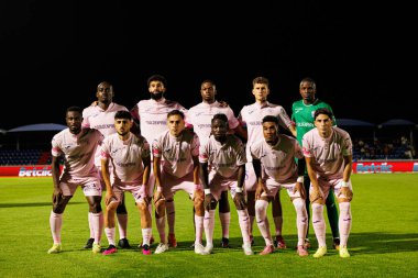 Gil Vicente takımı Liga Portekiz maçı sırasında FC Alverca ve Gil Vicente FC (Maciej Rogowski / Ball Raw Images) takımları arasında görüldü.)