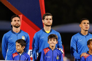 Sergi Gomez, Andre Gomes ve Kaiky Naves Liga Portekiz maçı sırasında FC Alverca ve Gil Vicente FC (Maciej Rogowski / Ball Raw Images) takımları arasında görüldü.)