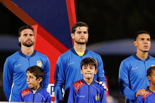 Sergi Gomez, Andre Gomes ve Kaiky Naves Liga Portekiz maçı sırasında FC Alverca ve Gil Vicente FC (Maciej Rogowski / Ball Raw Images) takımları arasında görüldü.)