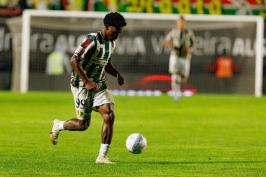 Marcus Abraham, Liga Portekiz maçı sırasında Estrela Amadora ve Rio Ave FC takımları arasında Estadio Jose Gomes 'de (Maciej Rogowski / Ball Raw Images) görüldü.)