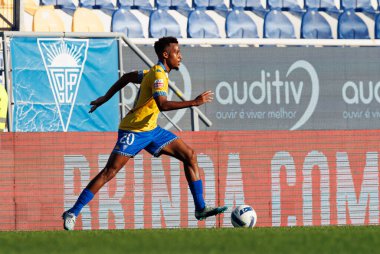 Goncalo Costa, Liga Portekiz maçı sırasında Estoril Praia ve CD Nacional takımları arasında Estadio Antonio Coimbra da Mota 'da görüldü (Maciej Rogowski / Ball Raw Images)