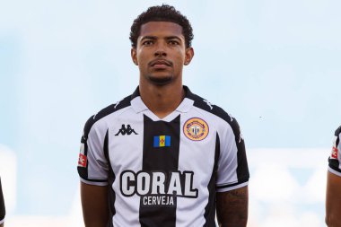 Matheus Dias, Liga Portekiz maçı sırasında Estoril Praia ve CD Nacional takımları arasında Estadio Antonio Coimbra da Mota 'da görüldü (Maciej Rogowski / Ball Raw Images)