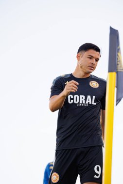 Jesus Ramirez, Liga Portekiz maçı sırasında Estoril Praia ve CD Nacional takımları arasında Estadio Antonio Coimbra da Mota 'da görüldü (Maciej Rogowski / Ball Raw Images)