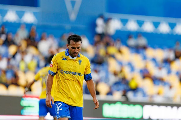 Joao Carvalho, Liga Portekiz maçı sırasında Estoril Praia ve CD Nacional takımları arasında Estadio Antonio Coimbra da Mota 'da görüldü (Maciej Rogowski / Ball Raw Images)