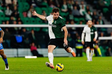 Fotis Ioannidis, Taca Da Liga çeyrek final maçında Estadio Jose Alvalade 'de (Maciej Rogowski / Ball Raw Images) Sporting CP ve Alverca FC takımları arasında görüldü.)
