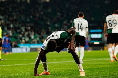 Salvador Blopa, Estadio Jose Alvalade 'de (Maciej Rogowski / Ball Raw Images) Sporting CP ve Alverca FC takımları arasında oynanan çeyrek final maçında attığı golü kutlarken görülüyor.)