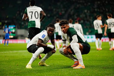 Geovany Quenda ve Alisson Santos, Estadio Jose Alvalade 'de (Maciej Rogowski / Ball Raw Images) Sporting CP ve Alverca FC takımları arasında oynanan çeyrek final maçında gol üstüne gol atarken görüldü.)