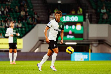 Hidemasa Morita, Taca Da Liga çeyrek final maçında Estadio Jose Alvalade 'deki Sporting CP ve Alverca FC takımları arasında görüldü (Maciej Rogowski / Ball Raw Images)