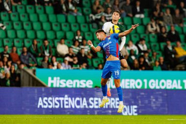 Tiago Leite ve Eduardo Quaresma, Taca Da Liga çeyrek final maçında Estadio Jose Alvalade 'deki Sporting CP ve Alverca FC takımları arasında görüldü (Maciej Rogowski / Ball Raw Images)