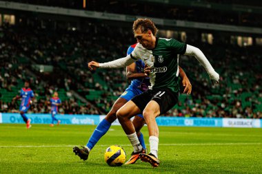 Steven Baseya ve Ricardo Mangas, Taca Da Liga çeyrek final maçında Estadio Jose Alvalade 'de (Maciej Rogowski / Ball Raw Images) Sporting CP ve Alverca FC takımları arasında görüldü.)