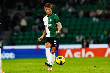 Hidemasa Morita, Taca Da Liga çeyrek final maçında Estadio Jose Alvalade 'deki Sporting CP ve Alverca FC takımları arasında görüldü (Maciej Rogowski / Ball Raw Images)