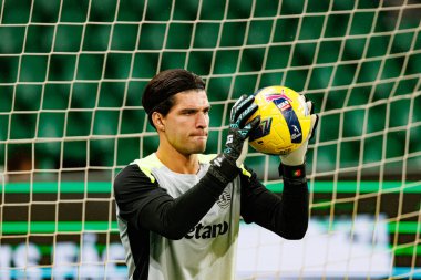 Joao Virginia, Taca Da Liga çeyrek final maçında Estadio Jose Alvalade 'deki Sporting CP ve Alverca FC takımları arasında görüldü (Maciej Rogowski / Ball Raw Images)