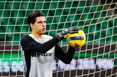 Joao Virginia, Taca Da Liga çeyrek final maçında Estadio Jose Alvalade 'deki Sporting CP ve Alverca FC takımları arasında görüldü (Maciej Rogowski / Ball Raw Images)