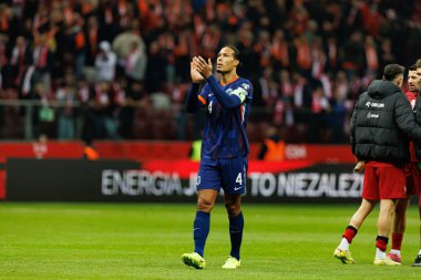 Dünya Kupası 2026 eleme maçında Polonya ve Hollanda milli takımları arasında Virgil Van Dijk görüldü (Maciej Rogowski / Ball Raw Images)