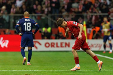 Filip Rozga, 2026 Dünya Kupası eleme maçında Polonya ve Hollanda milli takımları arasında görüldü (Maciej Rogowski / Ball Raw Images)