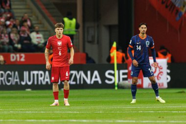 Filip Rozga ve Tijjani Reijnders, 2026 Dünya Kupası eleme maçında Polonya ve Hollanda milli takımları arasında görüldü (Maciej Rogowski / Ball Raw Images)