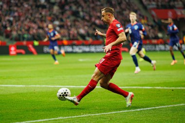 2026 Dünya Kupası eleme maçında Polonya ve Hollanda milli takımları arasında görülen Kamil Grosicki (Maciej Rogowski / Ball Raw Images)