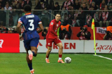 Dünya Kupası 2026 eleme maçında Polonya ve Hollanda milli takımları arasında görülen Piotr Zielinski (Maciej Rogowski / Ball Raw Images)