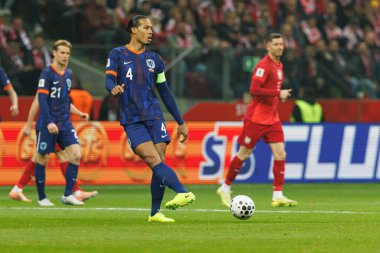 Dünya Kupası 2026 eleme maçında Polonya ve Hollanda milli takımları arasında Virgil Van Dijk görüldü (Maciej Rogowski / Ball Raw Images)