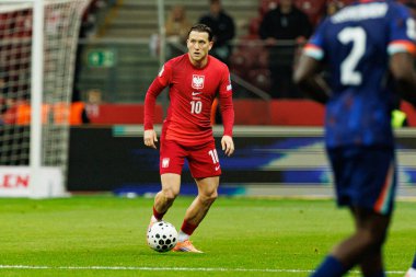 Dünya Kupası 2026 eleme maçında Polonya ve Hollanda milli takımları arasında görülen Piotr Zielinski (Maciej Rogowski / Ball Raw Images)