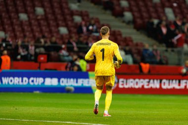 Bart Verbruggen, 2026 Dünya Kupası eleme maçında Polonya ve Hollanda milli takımları arasında görüldü (Maciej Rogowski / Ball Raw Images)