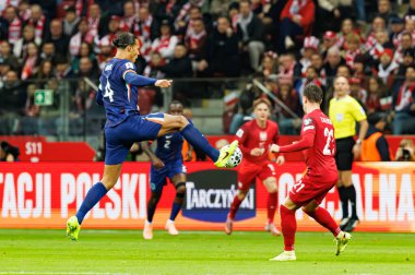 Dünya Kupası 2026 eleme maçında Polonya ve Hollanda milli takımları arasında Virgil Van Dijk görüldü (Maciej Rogowski / Ball Raw Images)