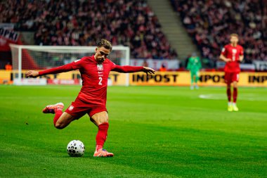 Matty Cash, 2026 Dünya Kupası eleme maçında Polonya ve Hollanda milli takımları arasında görüldü (Maciej Rogowski / Ball Raw Images)