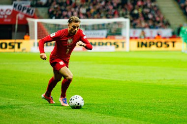 Matty Cash, 2026 Dünya Kupası eleme maçında Polonya ve Hollanda milli takımları arasında görüldü (Maciej Rogowski / Ball Raw Images)