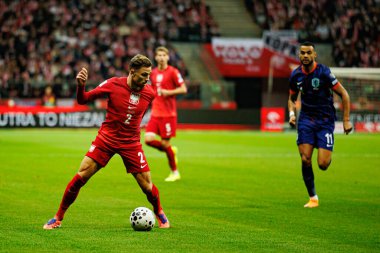 Matty Cash, 2026 Dünya Kupası eleme maçında Polonya ve Hollanda milli takımları arasında görüldü (Maciej Rogowski / Ball Raw Images)