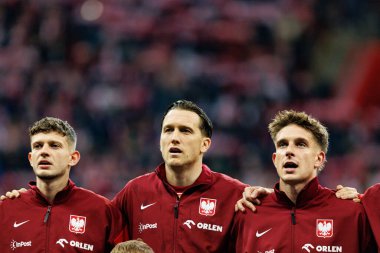 Sebastian Szymanski, Piotr Zielinski ve Michal Skoras, 2026 Dünya Kupası eleme maçında Polonya ve Hollanda milli takımları (Maciej Rogowski / Ball Raw Images)
