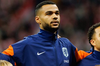 Cody Gakpo, 2026 Dünya Kupası eleme maçında Polonya ve Hollanda milli takımları arasında görüldü (Maciej Rogowski / Ball Raw Images)