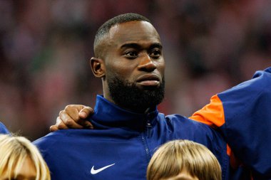 Lutsharel Geertruida, 2026 Dünya Kupası eleme maçında Polonya ve Hollanda milli takımları arasında görüldü (Maciej Rogowski / Ball Raw Images)