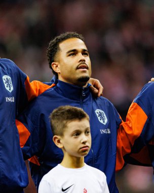 Dünya Kupası 2026 eleme maçında Polonya ve Hollanda milli takımları arasında görülen Justin Kluivert (Maciej Rogowski / Ball Raw Images)