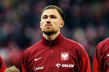 Matty Cash, 2026 Dünya Kupası eleme maçında Polonya ve Hollanda milli takımları arasında görüldü (Maciej Rogowski / Ball Raw Images)