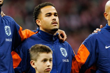 Dünya Kupası 2026 eleme maçında Polonya ve Hollanda milli takımları arasında görülen Justin Kluivert (Maciej Rogowski / Ball Raw Images)