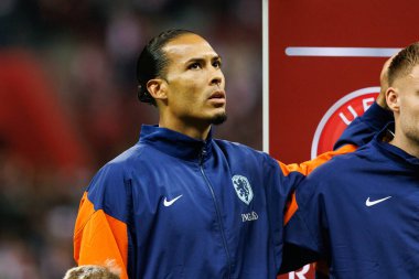 Dünya Kupası 2026 eleme maçında Polonya ve Hollanda milli takımları arasında Virgil Van Dijk görüldü (Maciej Rogowski / Ball Raw Images)