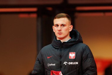 Dünya Kupası 2026 eleme maçında Polonya ve Hollanda milli takımları arasında görülen Kacper Kozlowski (Maciej Rogowski / Ball Raw Images)