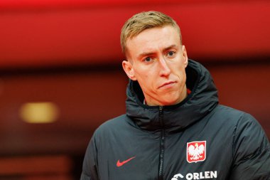 2026 Dünya Kupası eleme maçında Polonya ve Hollanda milli takımları arasında görülen Adam Buksa (Maciej Rogowski / Ball Raw Images)