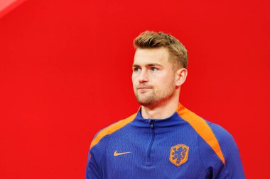 Dünya Kupası 2026 eleme maçında Polonya ve Hollanda milli takımları arasında görülen Matthijs De Ligt (Maciej Rogowski / Ball Raw Images)