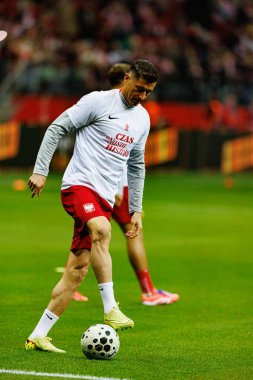 Robert Lewandowski, 2026 Dünya Kupası eleme maçında Polonya ve Hollanda milli takımları arasında görüldü (Maciej Rogowski / Ball Raw Images)