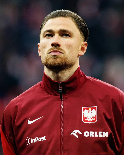 Matty Cash, 2026 Dünya Kupası eleme maçında Polonya ve Hollanda milli takımları arasında görüldü (Maciej Rogowski / Ball Raw Images)