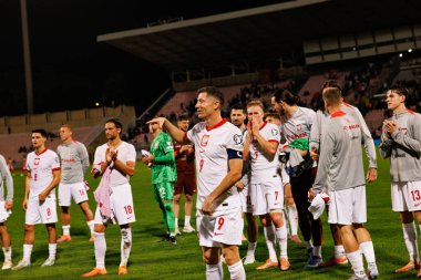 Robert Lewandowski, 2026 Dünya Kupası eleme maçında Malta ve Polonya milli takımları arasında görüldü (Maciej Rogowski / Ball Raw Images)