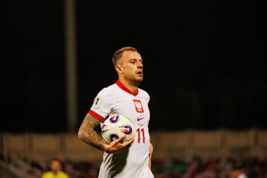 2026 Dünya Kupası eleme maçında Malta ve Polonya milli takımları arasında görülen Kamil Grosicki (Maciej Rogowski / Ball Raw Images)