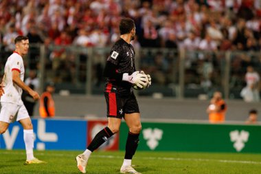 Henry Bonello, 2026 Dünya Kupası eleme maçında Malta ve Polonya milli takımları arasında görüldü (Maciej Rogowski / Ball Raw Images)