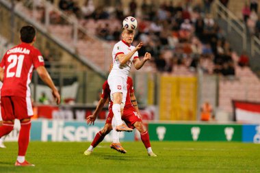 Karol Swiderski, 2026 Dünya Kupası eleme maçında Malta ve Polonya milli takımları arasında görüldü (Maciej Rogowski / Ball Raw Images)