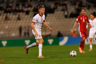 Karol Swiderski, 2026 Dünya Kupası eleme maçında Malta ve Polonya milli takımları arasında görüldü (Maciej Rogowski / Ball Raw Images)