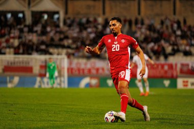 2026 Dünya Kupası eleme maçında Malta ve Polonya milli takımları arasında görülen Ylyas Chouaref (Maciej Rogowski / Ball Raw Images)