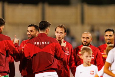 Dünya Kupası 2026 eleme maçında her iki takımın oyuncuları Malta ve Polonya milli takımları arasında görüldü (Maciej Rogowski / Ball Raw Images)